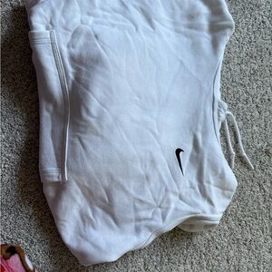 Nike White Hoodie with Black Logo